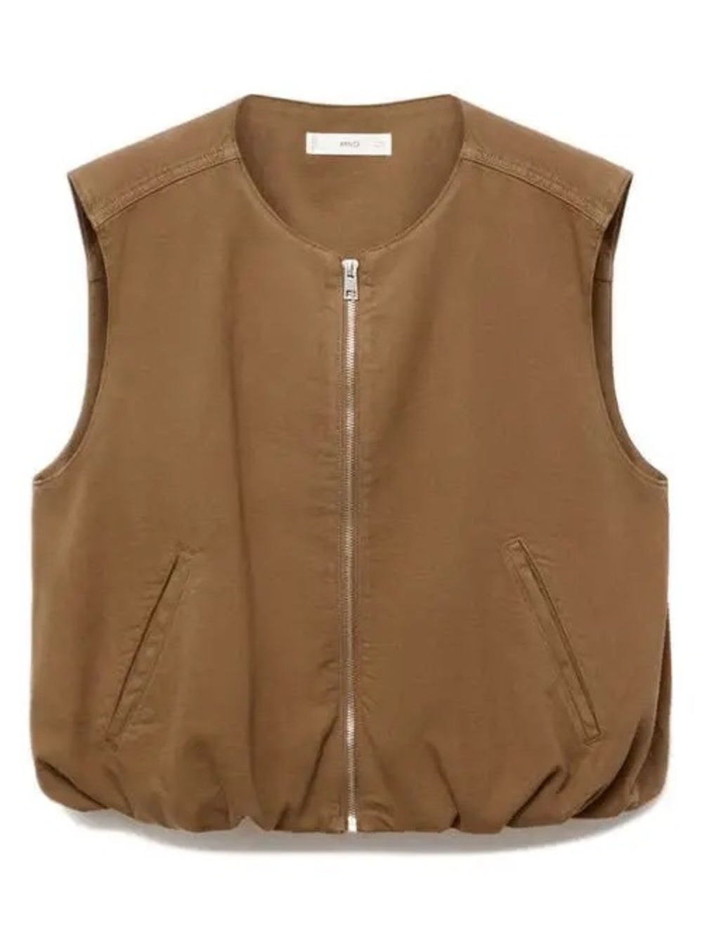 Mango Zip-Front Sleeveless Vest